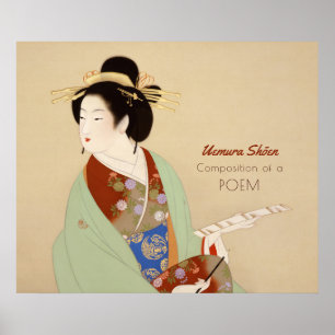 Poster Uemura Shoni Composição de um poema japonês CC0