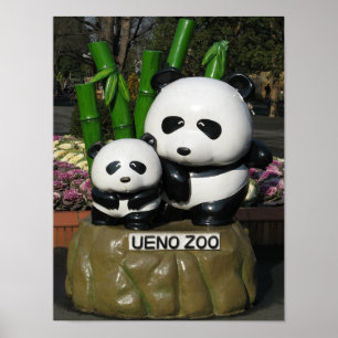 Poster Ueno Zoo Panda Sinal