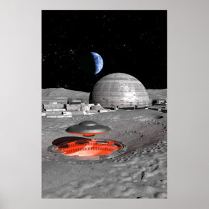 Pôster UFO na lua
