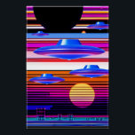 Pôster UFO Nostalgia<br><div class="desc">Nostalgia da U.F.O. 2023, Ken Gage. Mídia mista: surrealismo pop.</div>