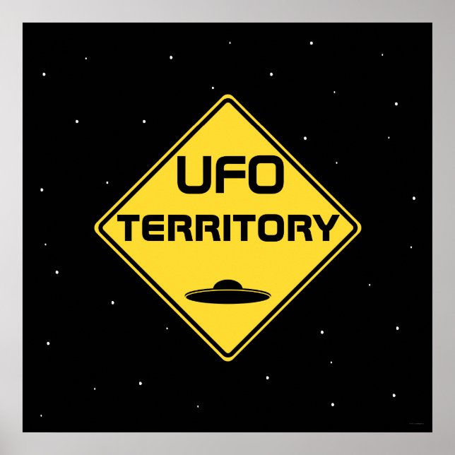 Poster UFO territory Road Sign (Frente)