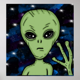 Poster Ufologia de Arte alienígena