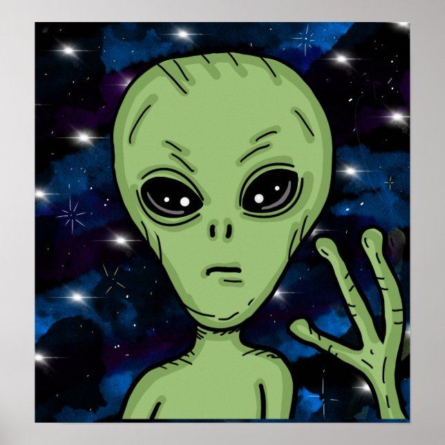 Poster Ufologia de Arte alienígena (Frente)