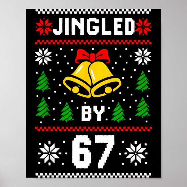Poster Ugly Christmas 67 Meme Design Funny Six Seven Hand (Frente)