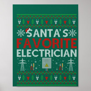 Poster Ugly Electrically Xmas Gift Papais noeis ama eletr