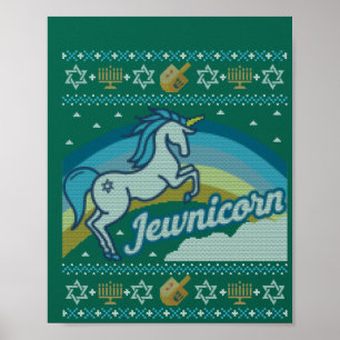 Poster Ugly Hanukkah Unicorn Jewnicorn