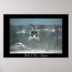 Pôster UH-1 Huey que paira