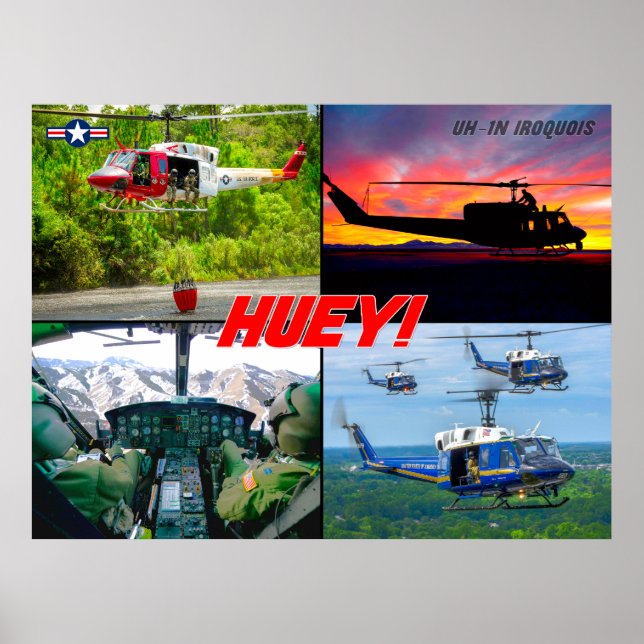 POSTER UH-1N IROQUIS "HUEY" (Frente)