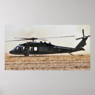Poster UH-60 Helicóptero Black Hawk