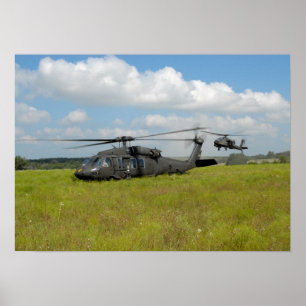 Poster UH-60 Helicóptero Black Hawk