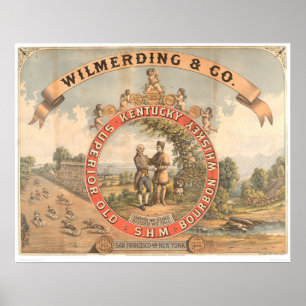 Poster Uísque de Wilmerding & de Co. Kentucky (1855A)