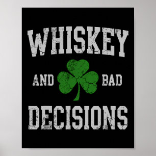 Poster Uísque E Decisões D Dia De São Patrício Irlandês H