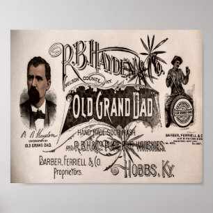 Poster Uísque Old Grand Dad Sour Mash