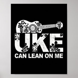 Poster Uke Pode Se Aprender Comigo Jogador Ukulele Havaia