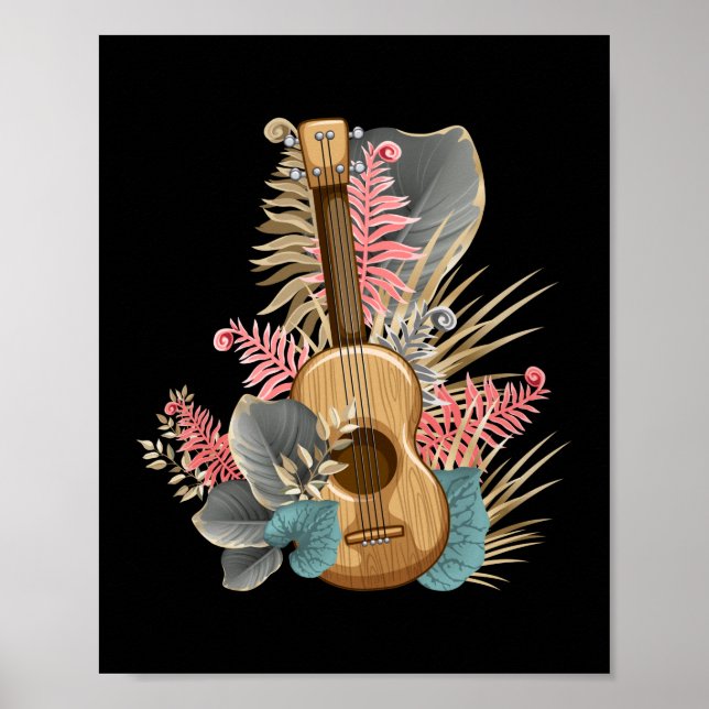 Poster Uke Ukulele Guitar - Guitarrista Músico Ukulele (Frente)