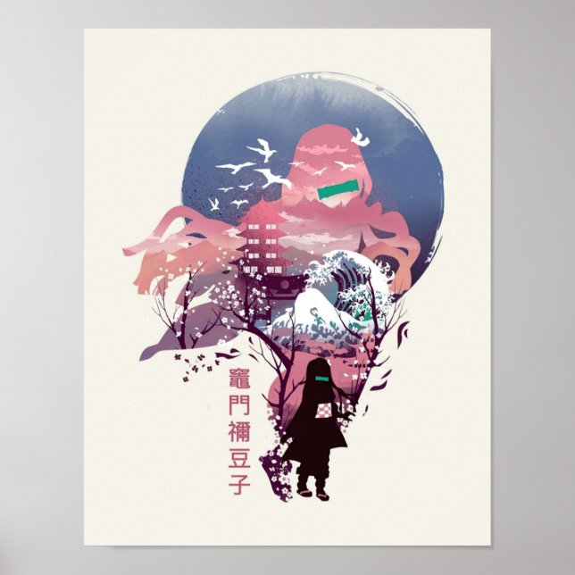 Poster Ukiyo e Nezuko (Frente)