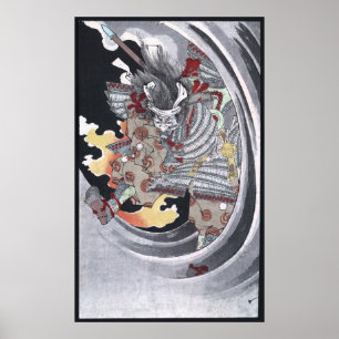 Poster Ukiyo-e Yokai Ghost japonês por Yoshitoshi