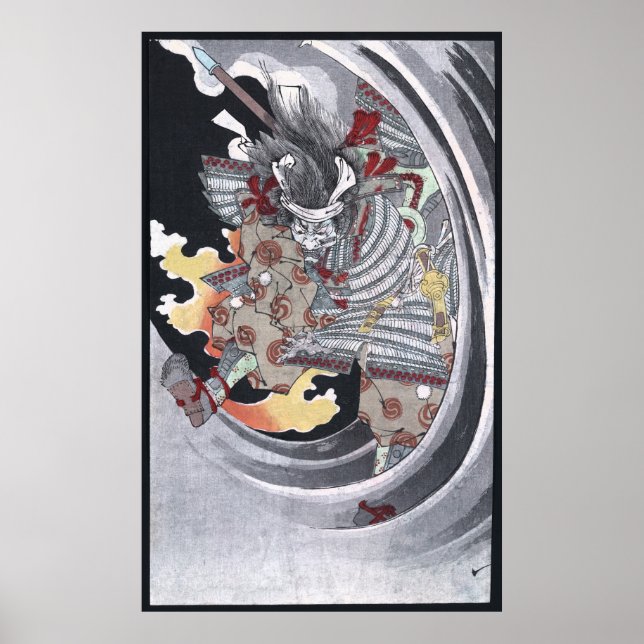 Poster Ukiyo-e Yokai Ghost japonês por Yoshitoshi (Frente)