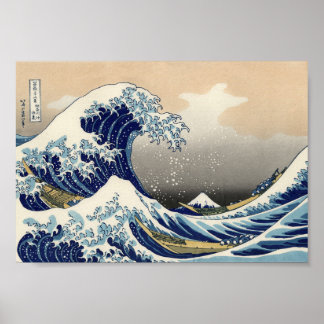 Poster Ukiyoe　富嶽三十六景神奈川沖浪裏
