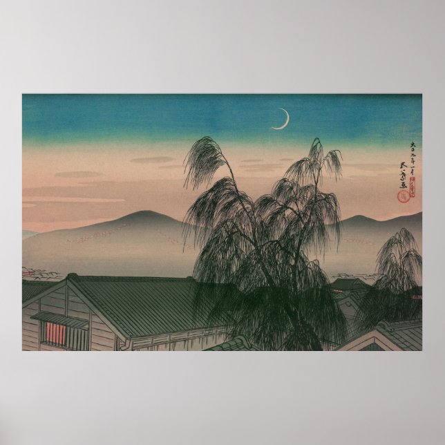 Poster Ukiyoe [Goyo] Lua da Noite (XL) (Frente)