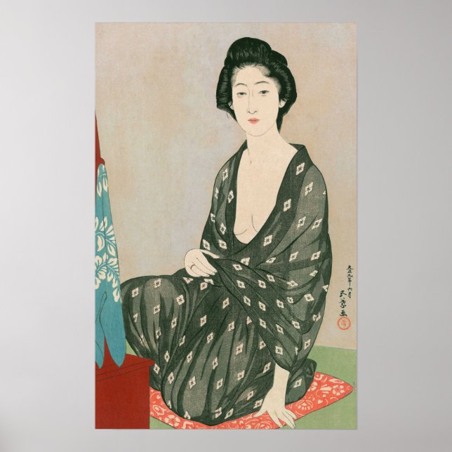 Poster Ukiyoe [Goyo] Mulher de roupas de verão (S) (Frente)