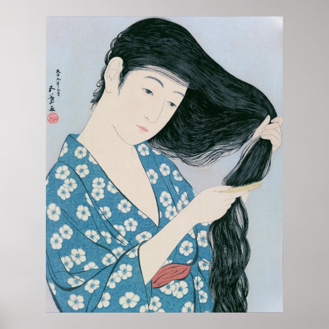 Poster Ukiyoe [Goyo] Penteado (XL) (Frente)