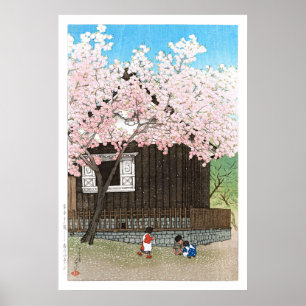Poster ukiyoe - hasui - C01 - Aagoyama Hill em Primavera 