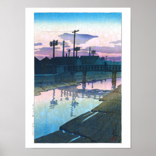 Poster ukiyoe - hasui - C02 - Kiba em Dusk -
