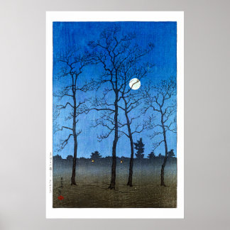 Poster ukiyoe - hasui - C05 - Campos de Toyam -