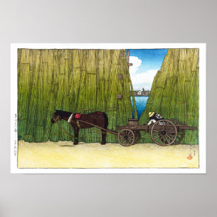 Poster Ukiyoe - hasui - C08 - Pelo rio Sumida Aroun...