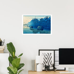 Poster ukiyoe [hasui] C29 Manhã em Dotonbori, Osaka