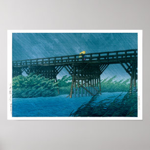 Poster ukiyoe - hasui - chá da noite n.º 35 em Imai ...