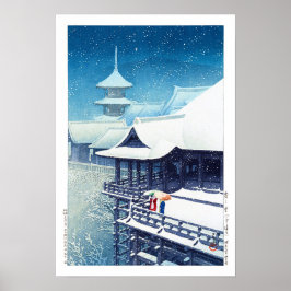 Poster ukiyoe - hasui - m07 - Primavera Snow -