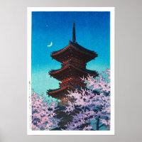 ukiyoe - hasui - m08 - Primavera à noite -