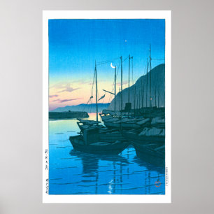 Poster ukiyoe - hasui - Nº 16 de manhã em Beppu -