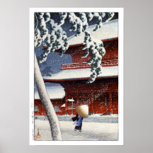 ukiyoe hasui n04 Templo Zōjō-ji em Shiba