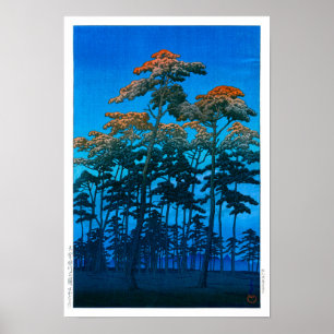 Poster ukiyoe - hasui - No.46 Hikawa Park em Omiya -