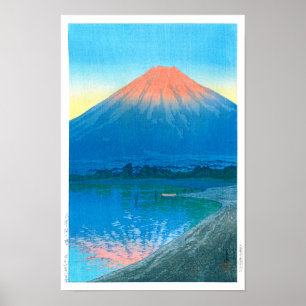 Poster ukiyoe - hasui - No.7 Daybreak sobre o lago Yamana