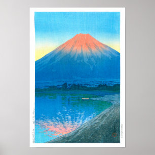 Poster ukiyoe - hasui - No.7 Daybreak sobre o lago Yamana