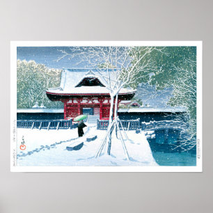 Poster ukiyoe - hasui - No.8 Snow at Shiba Park -