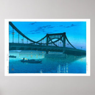 Poster ukiyoe - hasui - Ponte Kiyosu nº 11 -