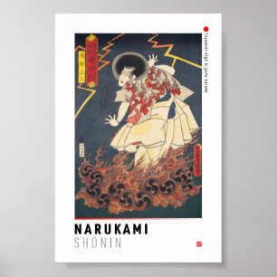 Poster ukiyoe - Narukami shomnin - mágico japonês -