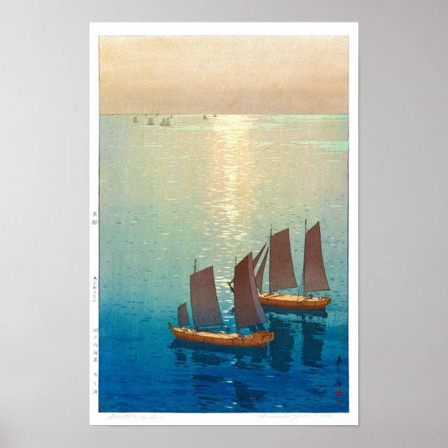 Poster ukiyoe - Yoshida - 01  - Mar Glitterante (Frente)