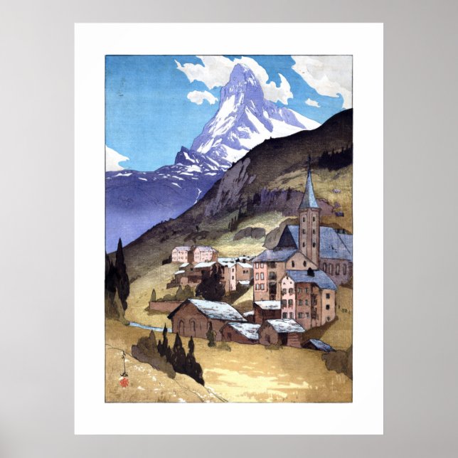 Poster ukiyoe - Yoshida - 04 - Matterhorn - (Frente)