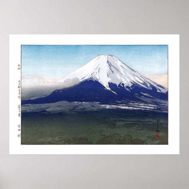 Poster ukiyoe - Yoshida - 09 - Aldeia de Yoshida- (Frente)