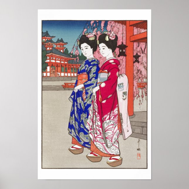 Poster ukiyoe - Yoshida - 14 - Maiko -  (Frente)