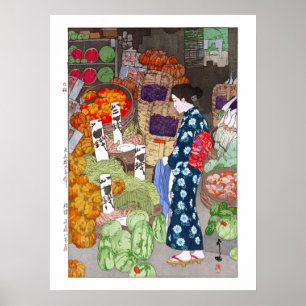 Poster ukiyoe - Yoshida - 16 - Honest Greengrocery, Nezu
