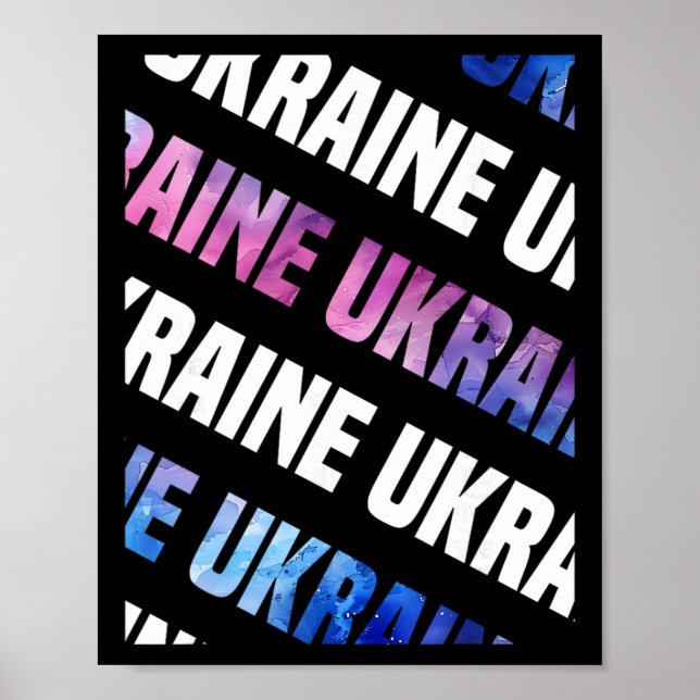 Poster Ukraine Camo Pattern Watercolor Camouflage  (Frente)