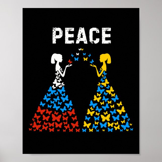 Poster Ukraine Russia Peace Stop War  (Frente)