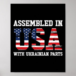 Poster Ukrainian American Patriot Usa Grown Ukraine Us Fl